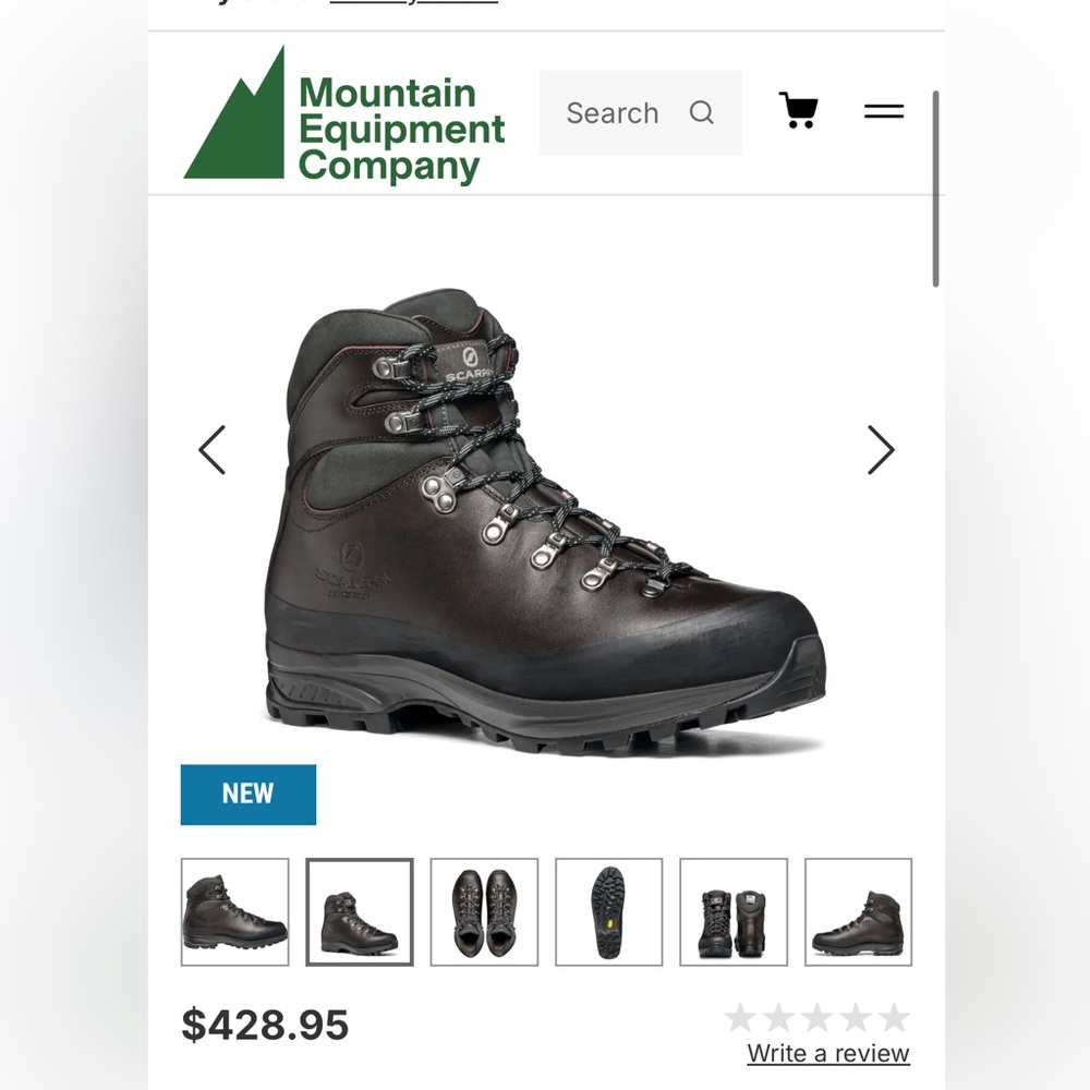 Scarpa Brown full leather - women’s hiking boot - SL 61001 - 42/10 - EUC